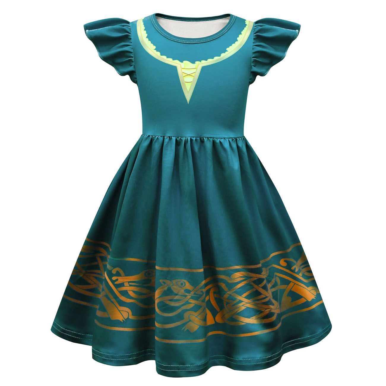 Brave Costumes Merida Princess Dresses Cartoon Halloween Party Outfit Dress Up For Girls