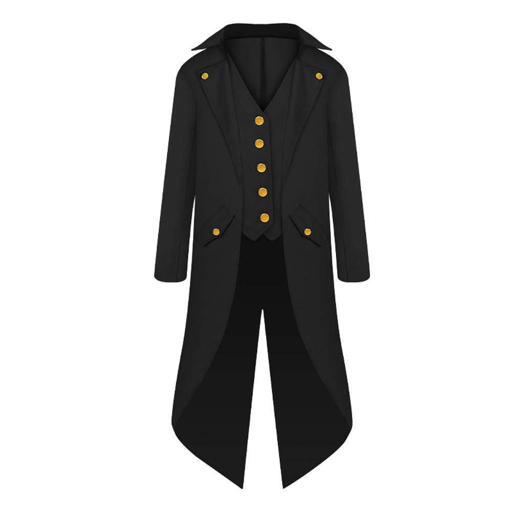 Vampire Gothic Jackets Vintage Halloween Costumes Medieval Steampunk Tailcoat Coat for kids