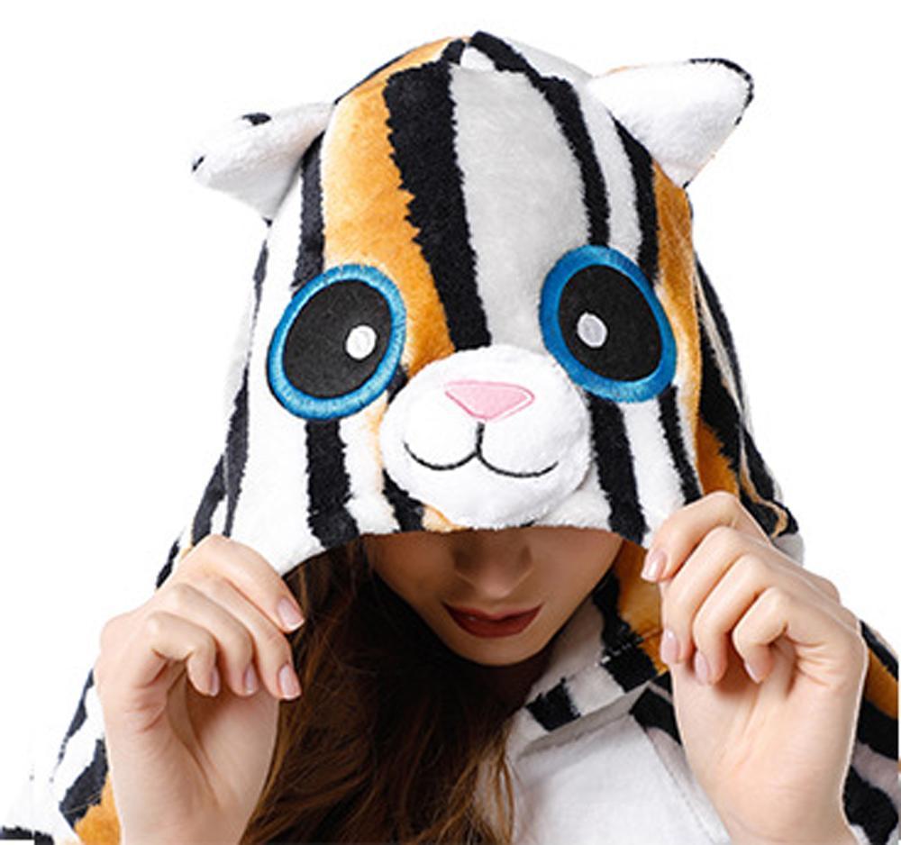 Adult New Tiger cat Kigurumi Onesies Pajamas Costume