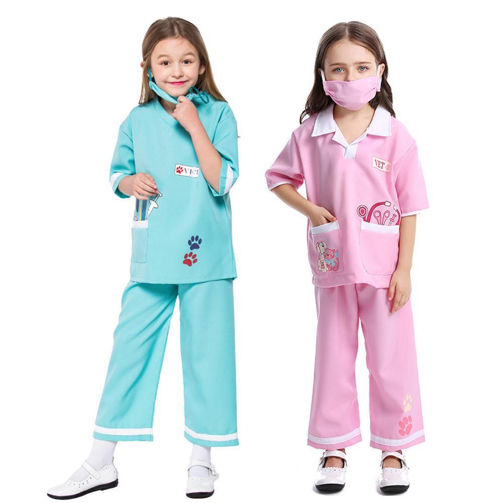 Child Unisex Doctor Dress-up Veterinarian Role Play Halloween Costumes for kids