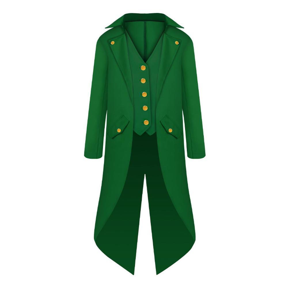Vampire Gothic Jackets Vintage Halloween Costumes Medieval Steampunk Tailcoat Coat for kids