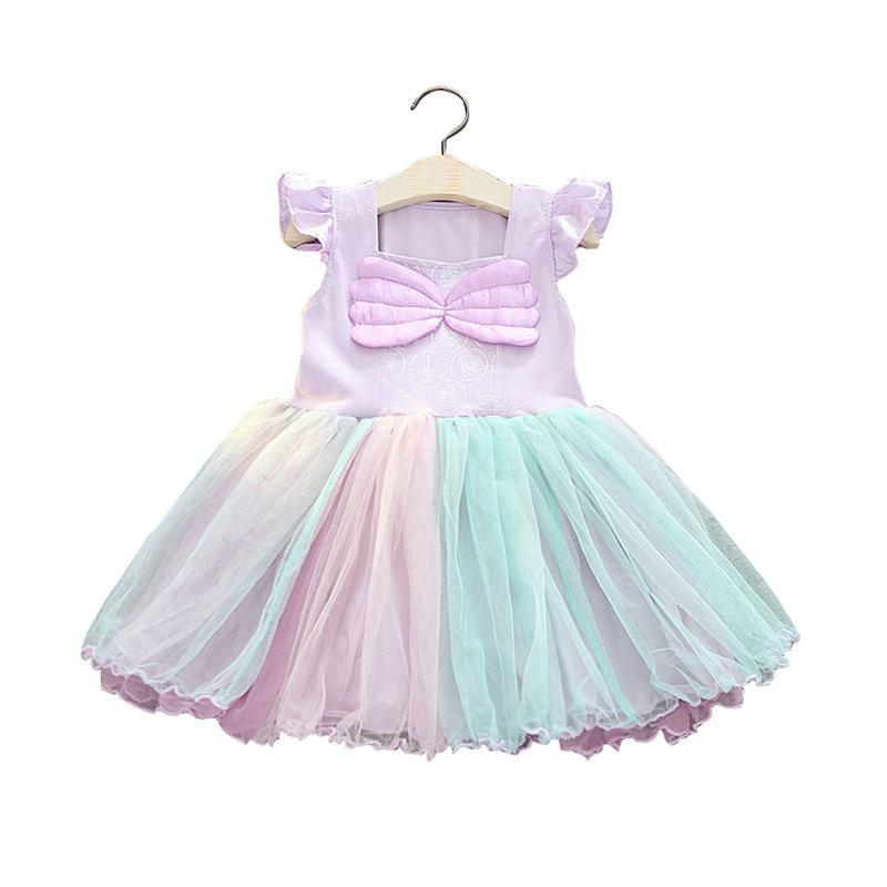 Mermaid Princess Ariel Sleeveless Party Princess Dress for Toddler