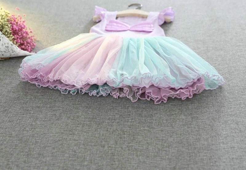 Mermaid Princess Ariel Sleeveless Party Princess Dress for Toddler