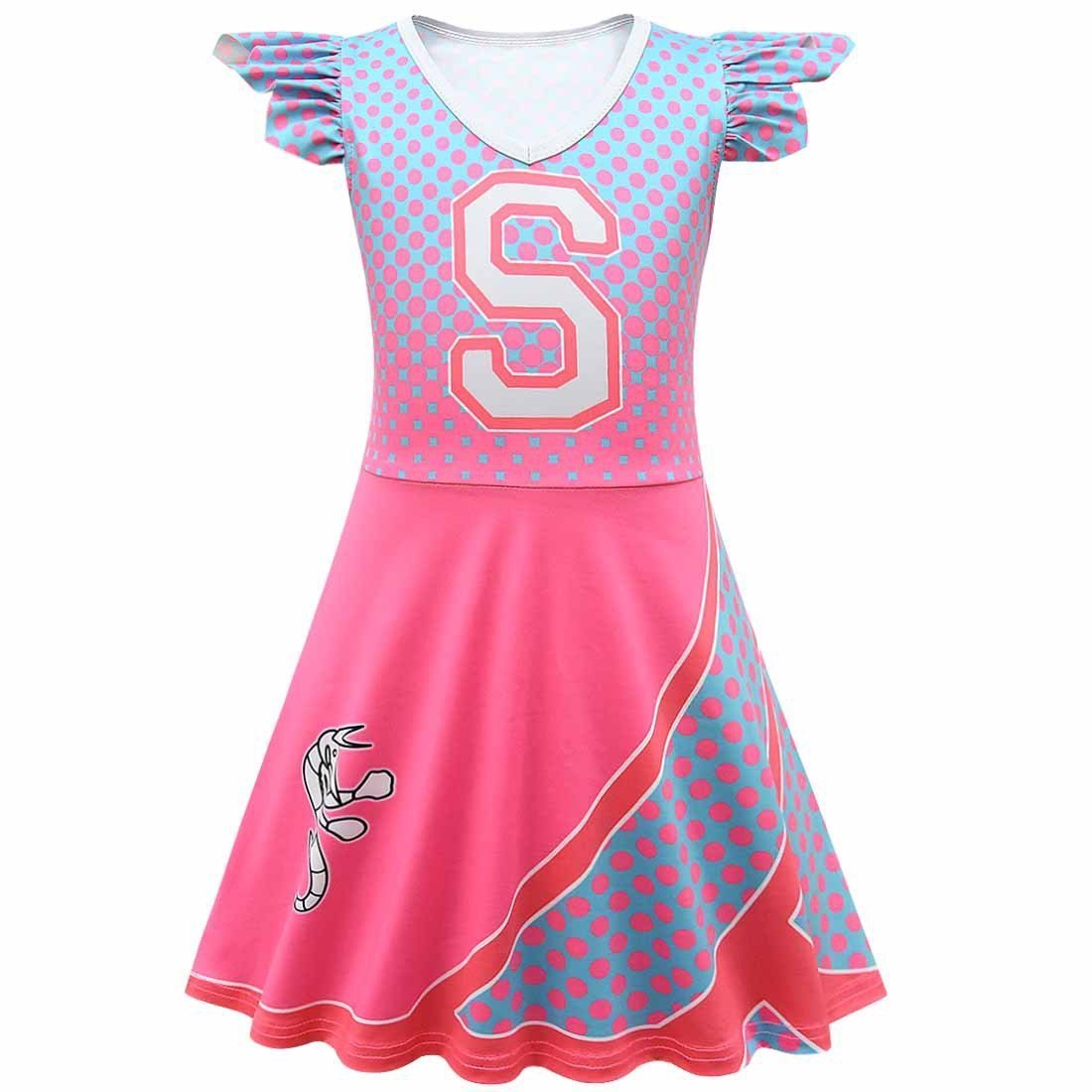 Kids Zombies 2 Cheerleader Dress Cosplay Costume Children's Dress