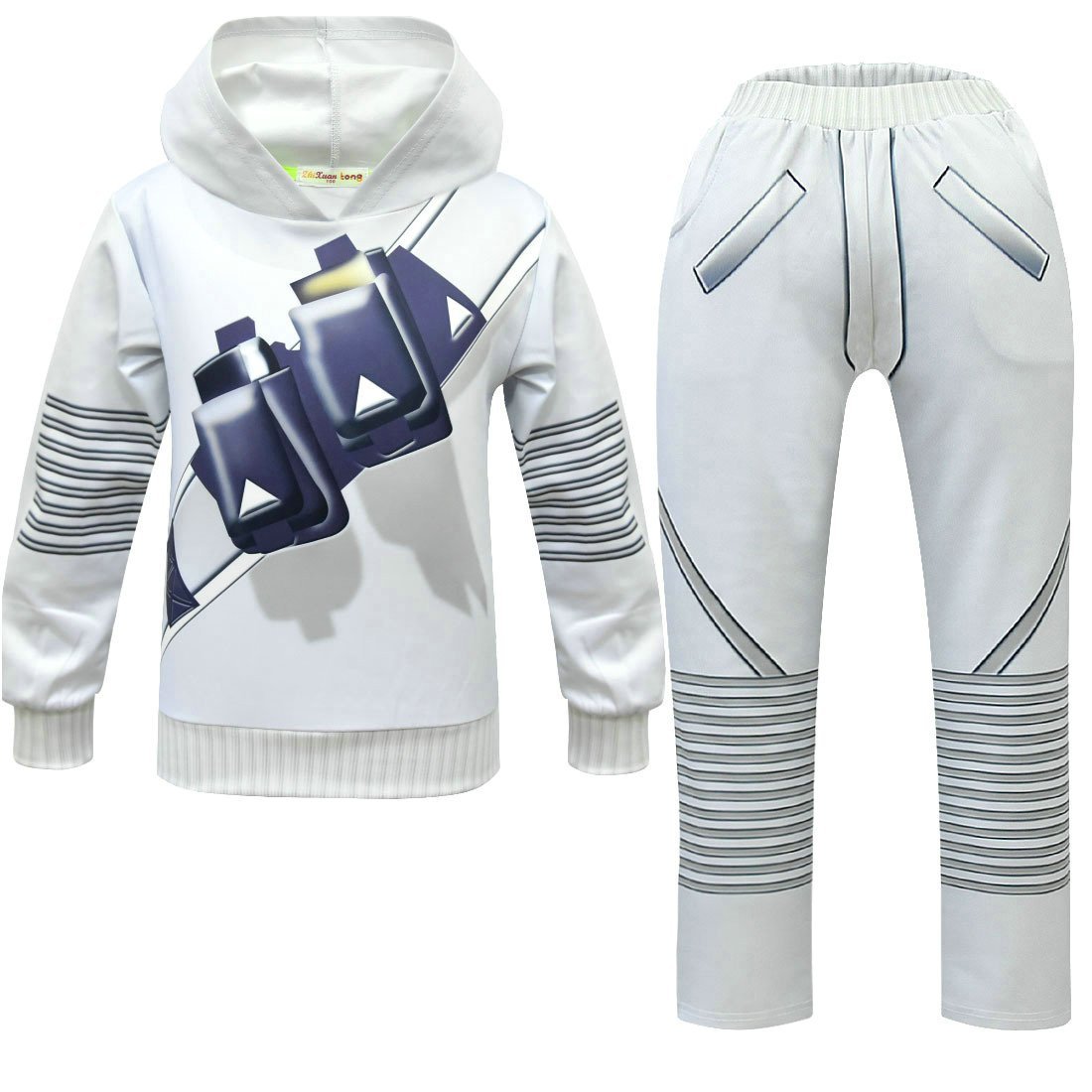 DJ Marshmello Chris Comstock Costume Top Pants Sets for Kids