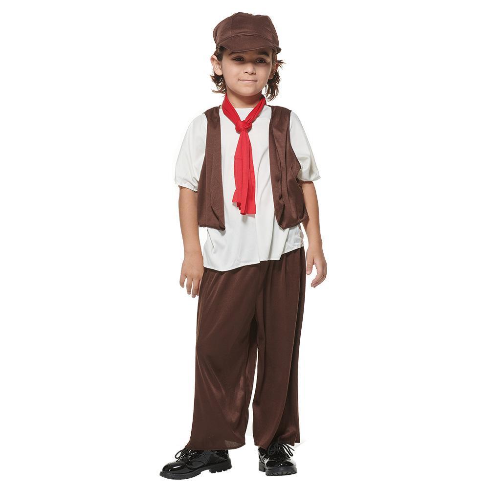 Victorian Boy Costume Overalls Child Book Week Halloween Dress Up Kids Outfit