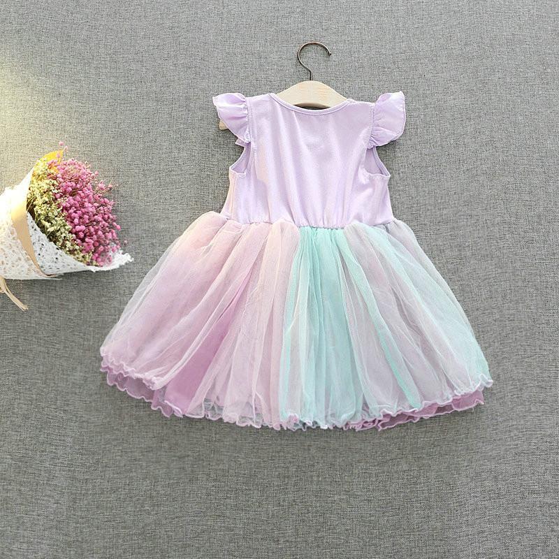Mermaid Princess Ariel Sleeveless Party Princess Dress for Toddler