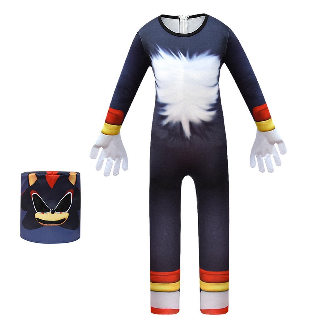 Kids Shadow the Hedgehog Cosplay Zentai Suit Costume Children Jumpsuit Bodysuit Outfits