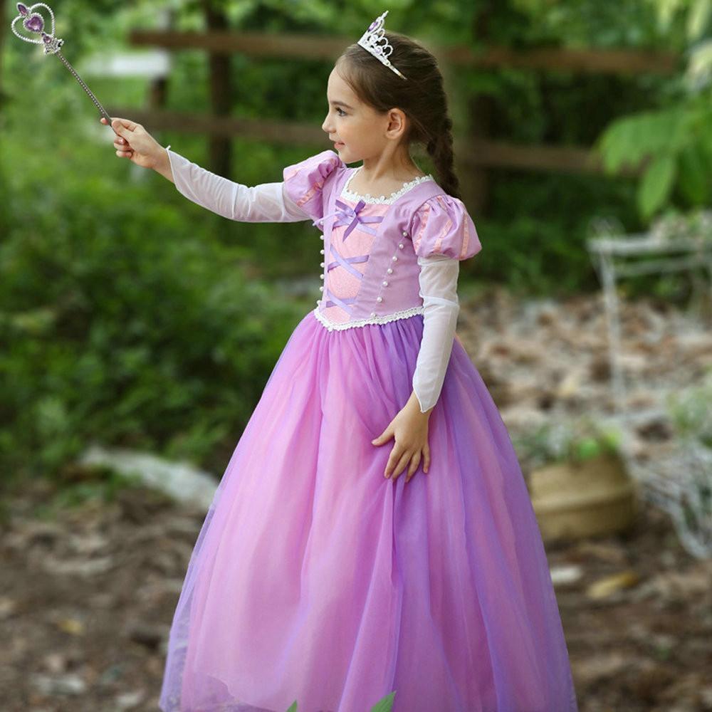 Fairy Tale Princess Rapunzel Performance Party Princess Dress For Girl