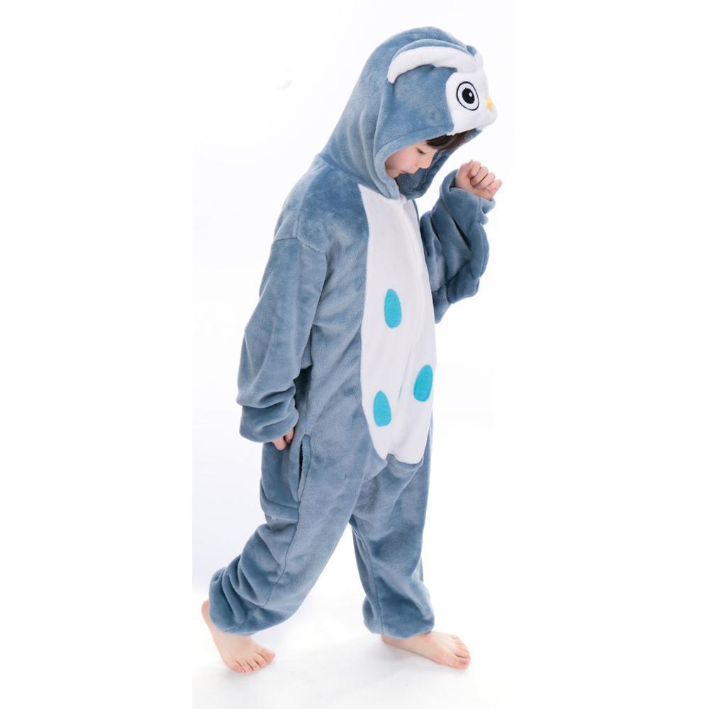 Owl Animals Costume Sleepwear Winter Kigurumi Onesies Kids