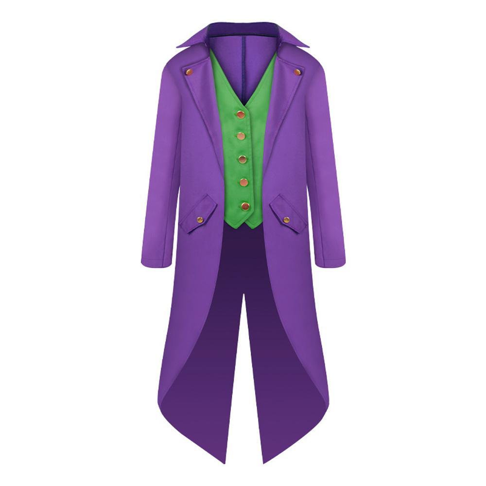 Vampire Gothic Jackets Vintage Halloween Costumes Medieval Steampunk Tailcoat Coat for kids
