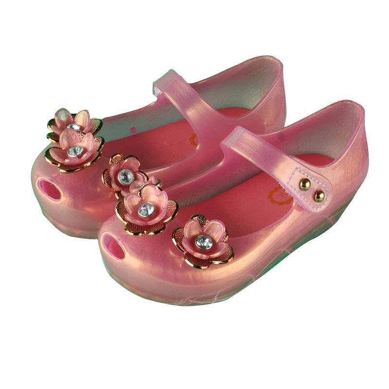 Led Unicorn Shoes Kids Glitter Shoes Mary Jelly Flats Shoes For Girls