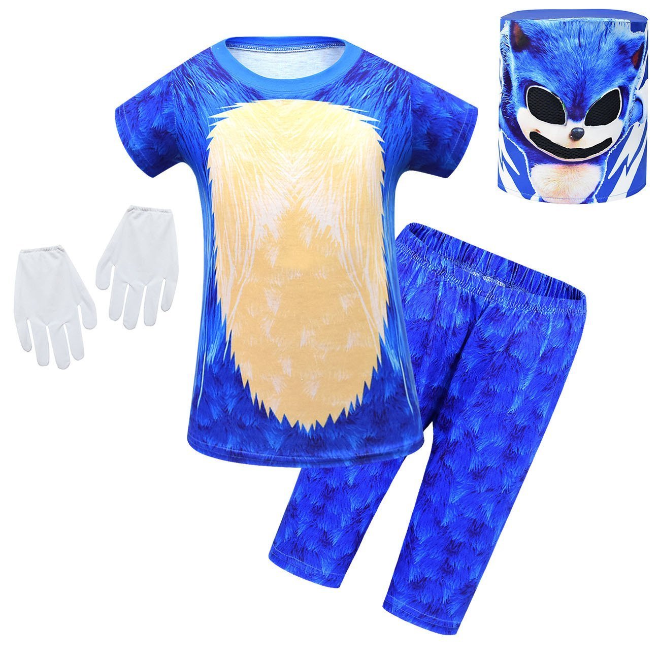 Boys Short sleeve Cartoon Pants Set Sonic the Hedgehog Print costumes Set
