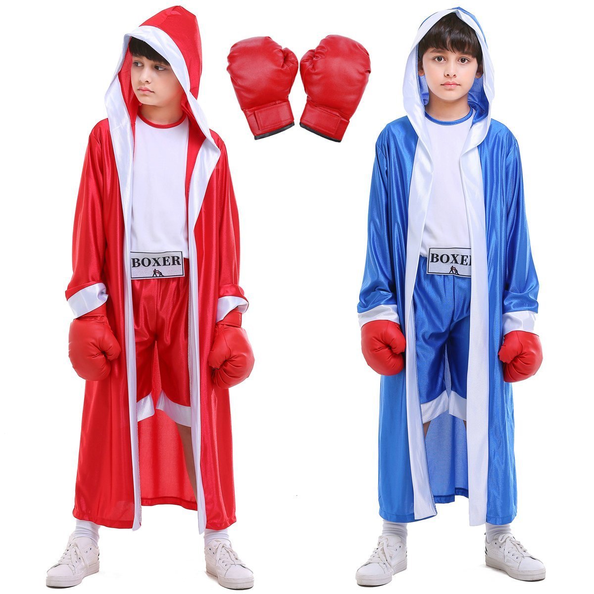 Child Boys Champion Boxer Uniform Halloween Costume Sportswearing