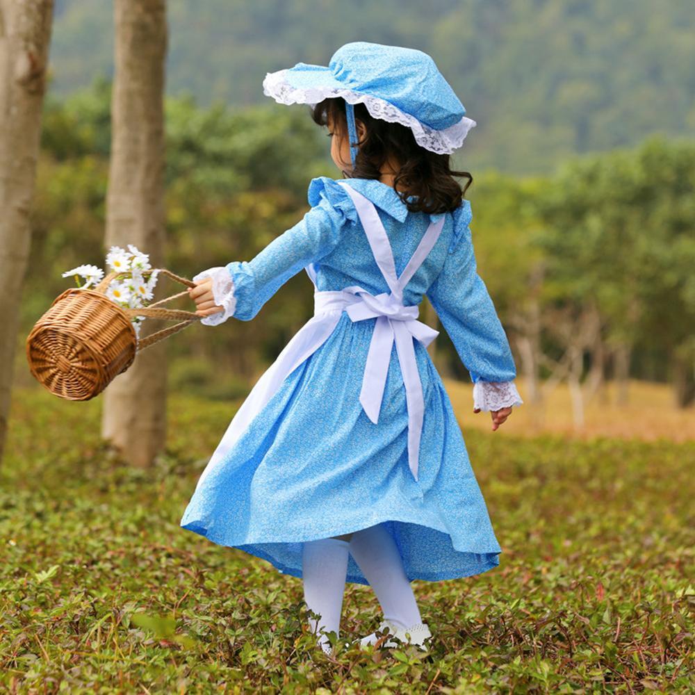Light blue maid cosplay costumes dress for mom and me