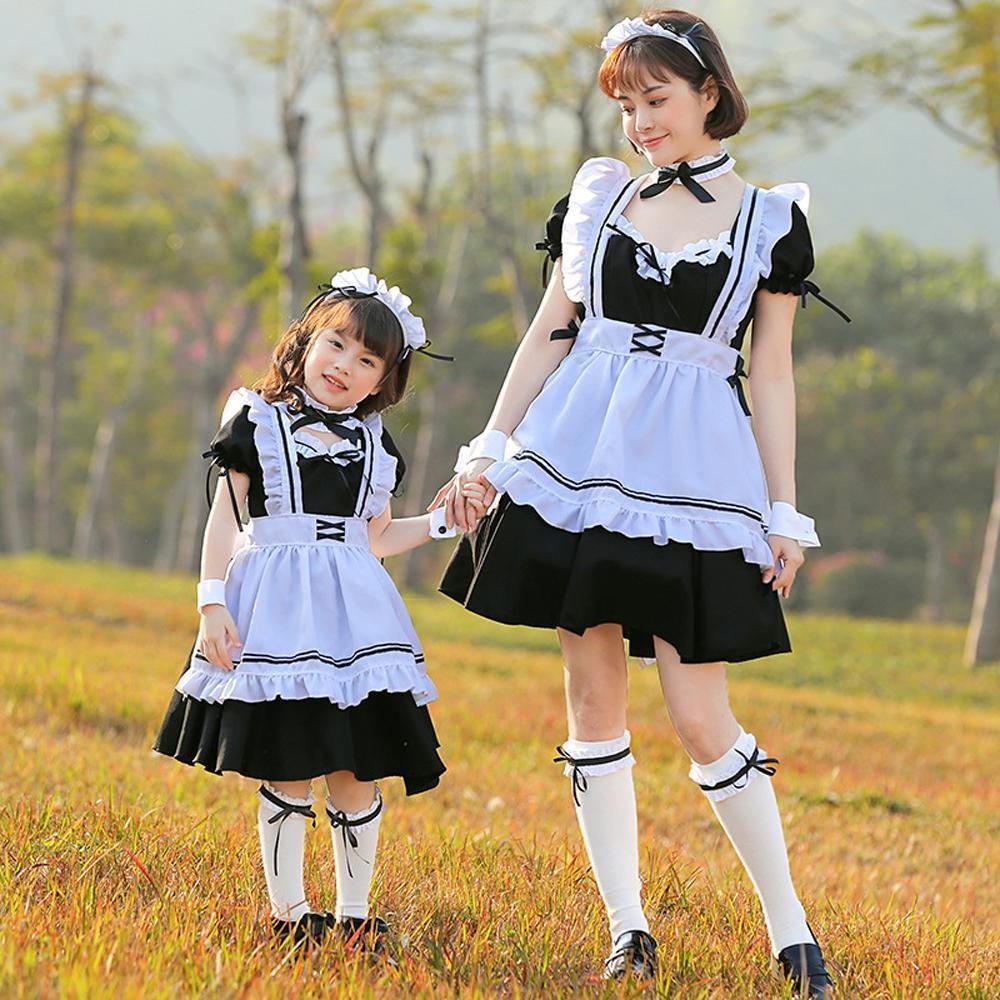 Love Nikki-Dress UP Queen cafe maid cosplay costumes dress for mom and me