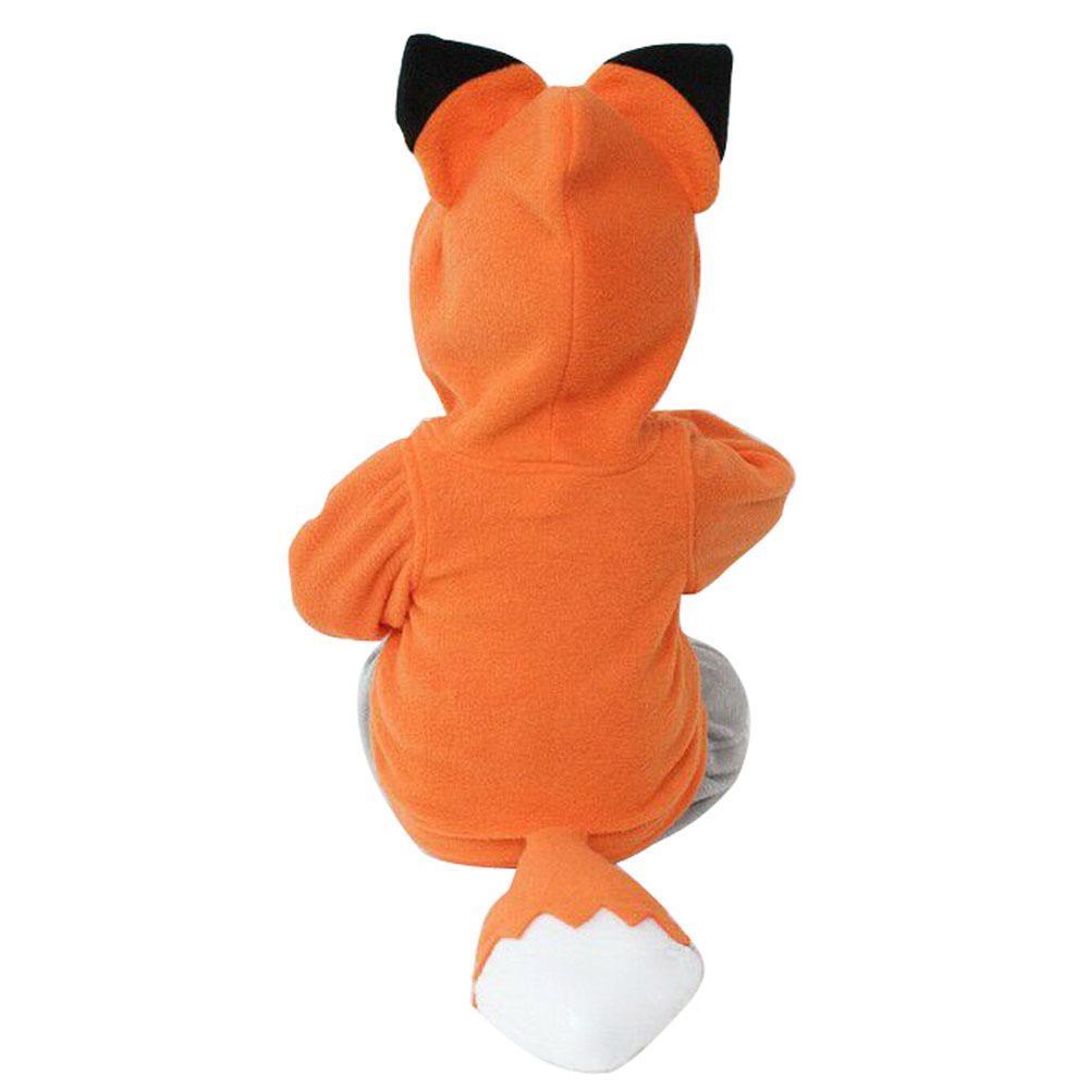 Kids Polar Fleece Animal Fox Cartoon Hooded Coat Jacket