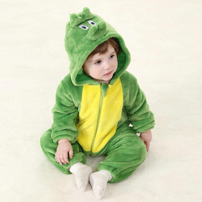 Green Dinosaur Baby Infant Toddler Animal Onesie Costume
