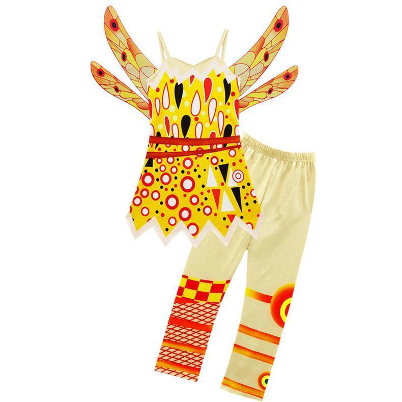 Mia and Me Children Kids Yuko Dress + Legging + Wing Set Costume Dress Up