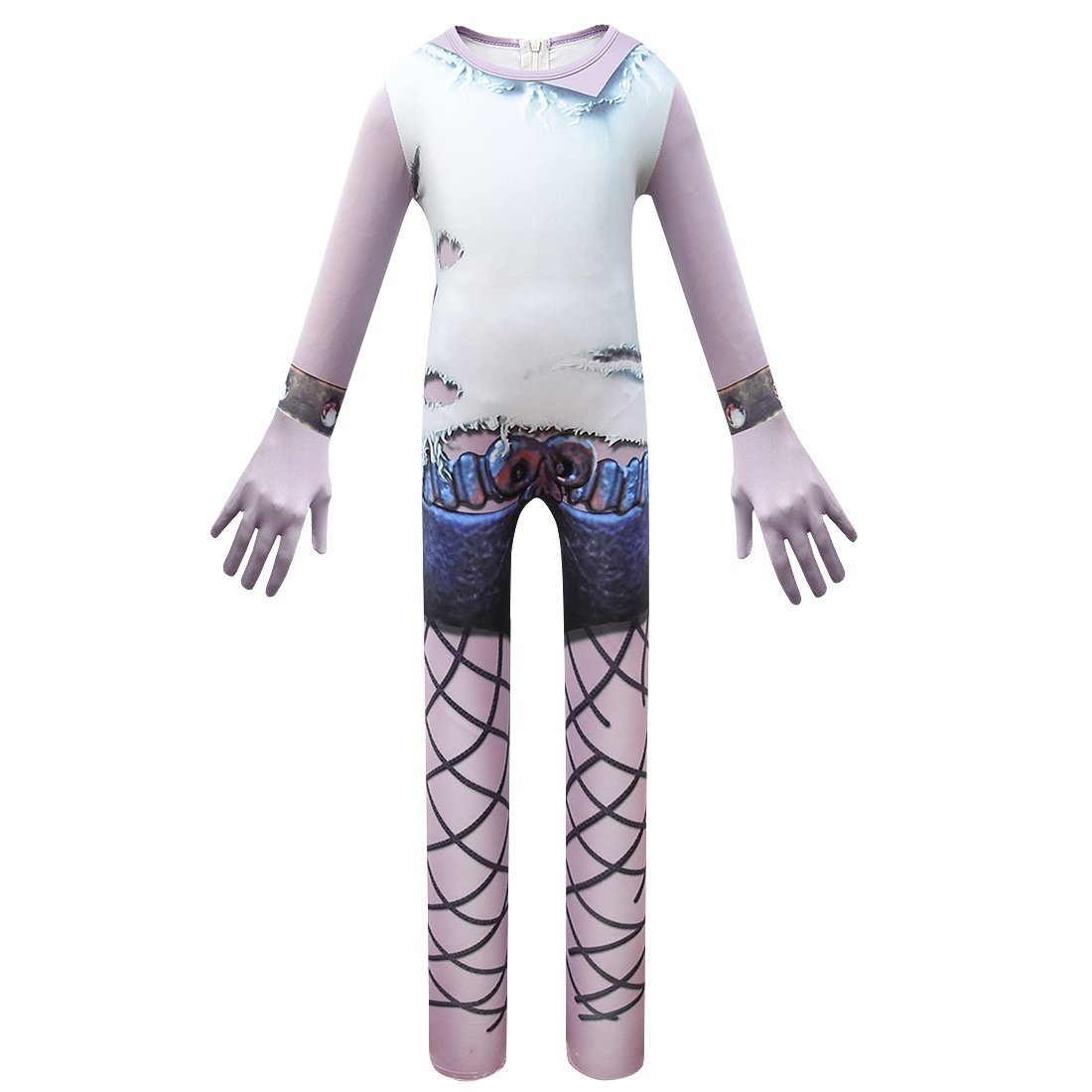 Kids white Trolls2 Queen Barb Christmas Cosplay Zentai Suit Costume Children Jumpsuit Bodysuit Outfits