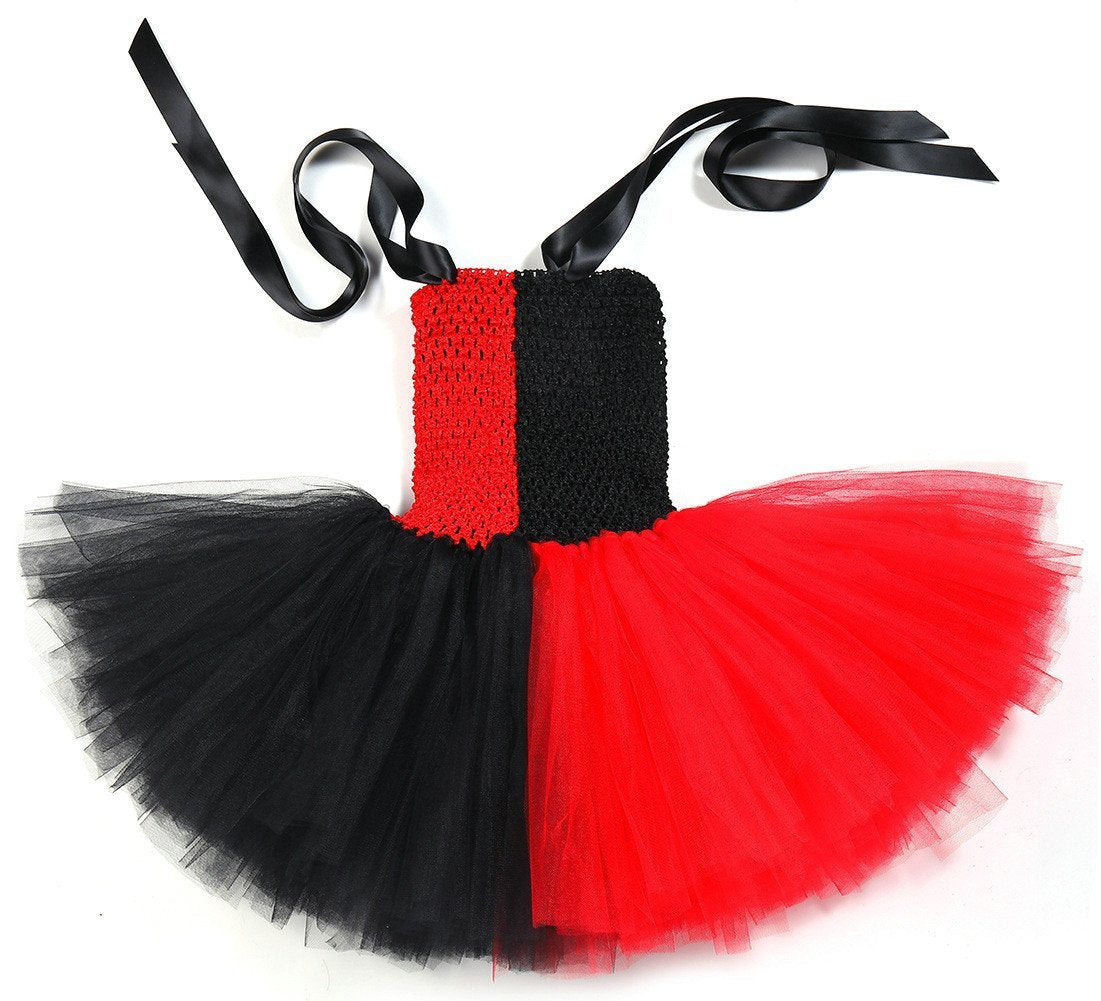 Suicide Squad Harley Quinn Clown Cosplay Tutu Dress for Baby Girls