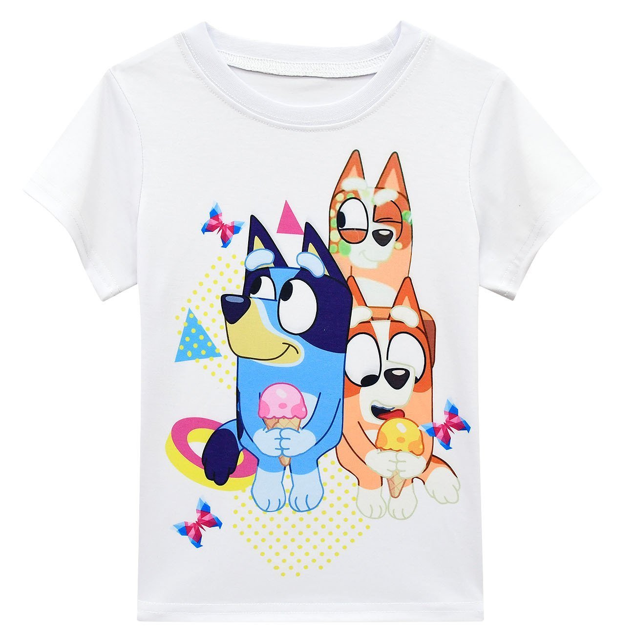 Bruy Short Sleeve Cartoon Pleated Skirt Bag Hat Set