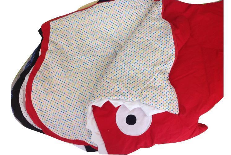 Baby Cartoon Shark Fish Swaddle Soft Snuggle-in Sleeping Bag Bedding