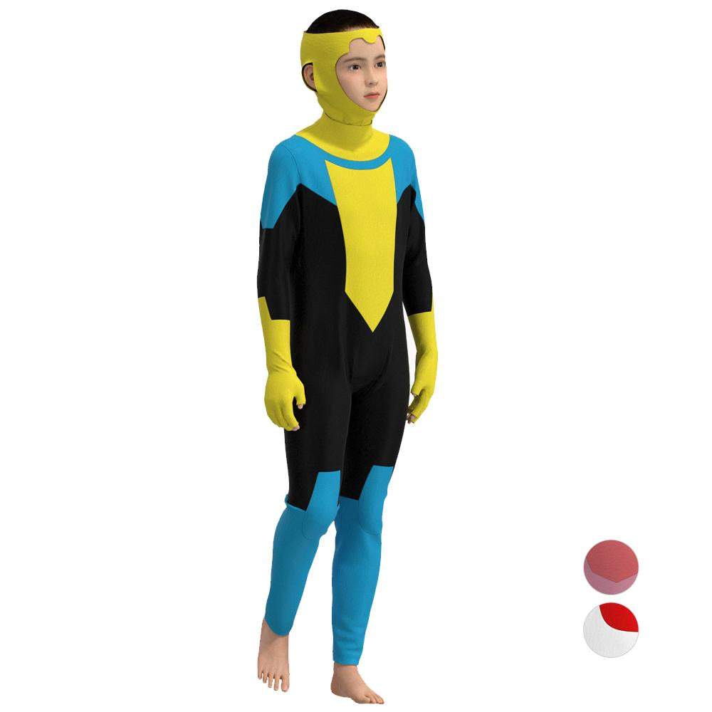 Invincible Mark Grayson Cosplay Costume Halloween Jumpsuit Outfit Dress Up For Kids