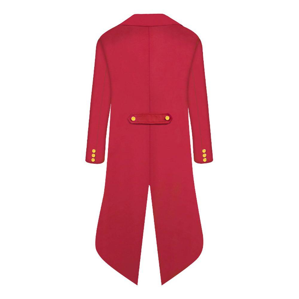 Vampire Gothic Jackets Vintage Halloween Costumes Medieval Steampunk Tailcoat Coat for kids - Azufun