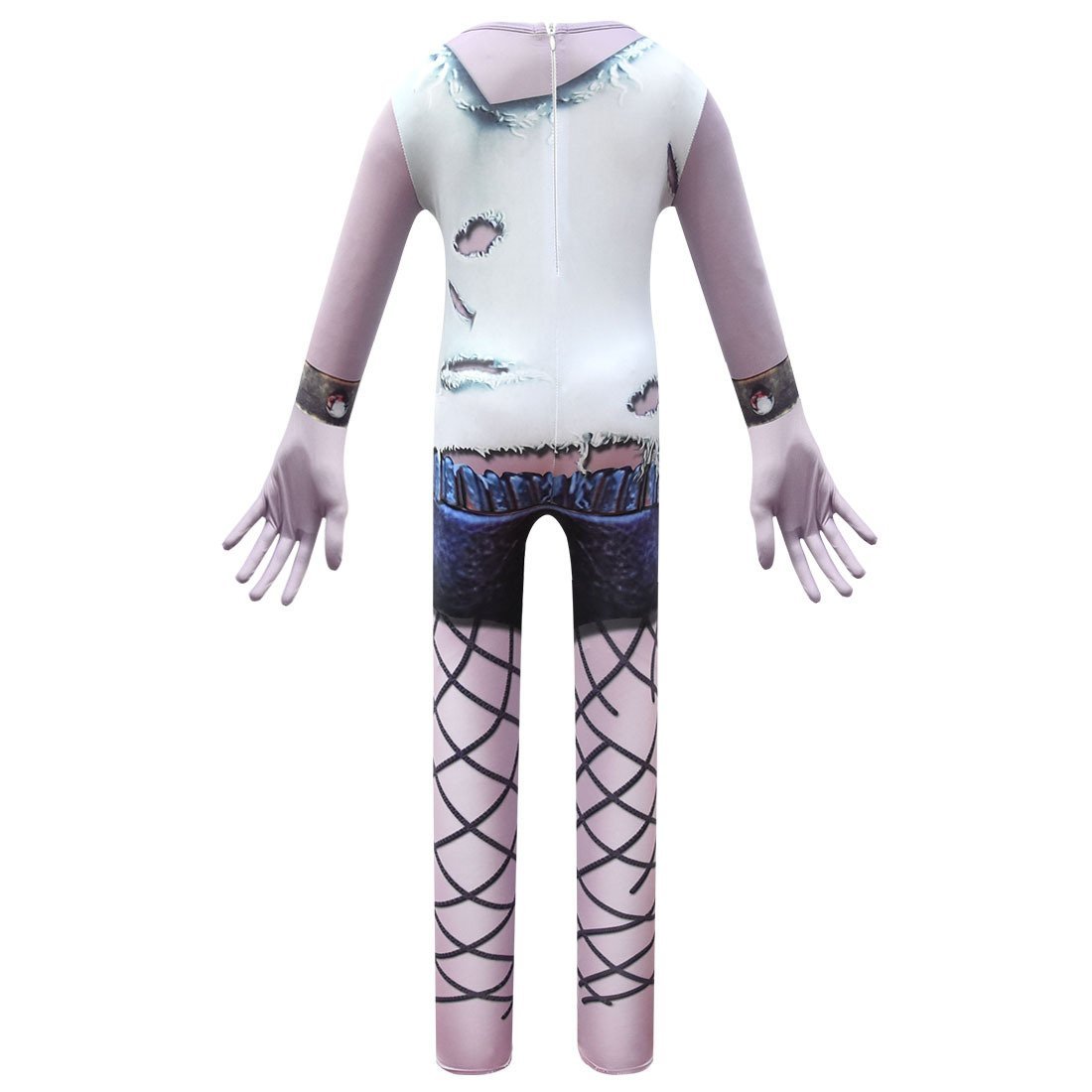 Kids white Trolls2 Queen Barb Christmas Cosplay Zentai Suit Costume Children Jumpsuit Bodysuit Outfits - Azufun