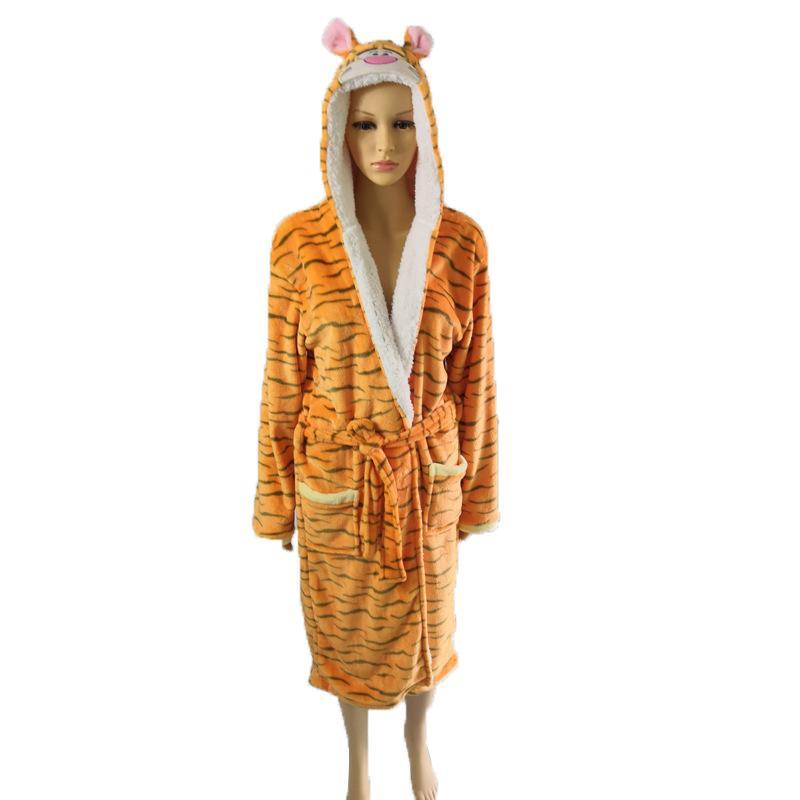 Adult Kids Tiger Bathrobe Animal Kigurumi Onesies Pajamas - Azufun