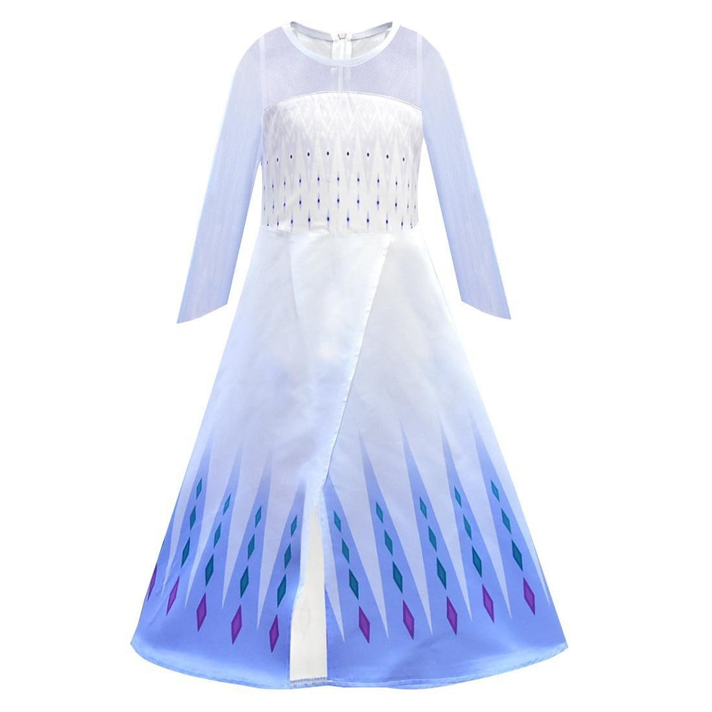 Elsa Show Yourself into the Unknow White Dress Frozen 2 For Toddler Girls - Azufun