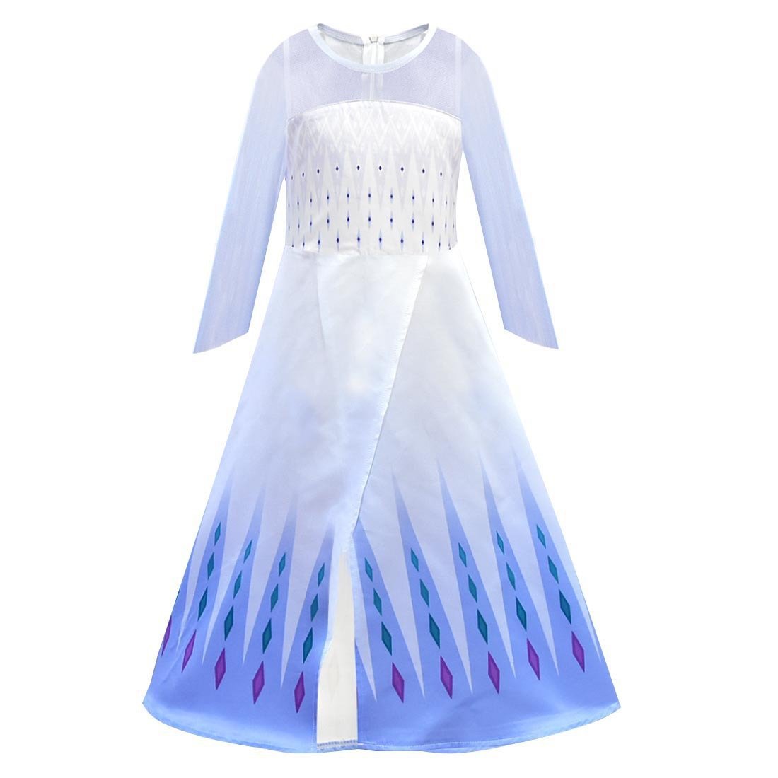 Elsa Show Yourself into the Unknow White Dress Frozen 2 For Toddler Girls - Azufun