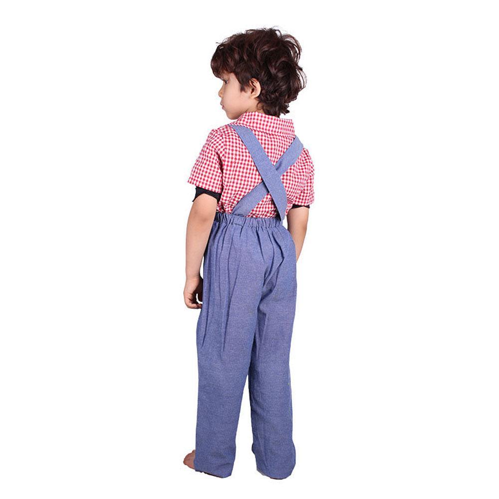Halloween Cosplay Baby Boy Farmer Costumes Role Play Party Dress Up Overalls For Kids Clothes