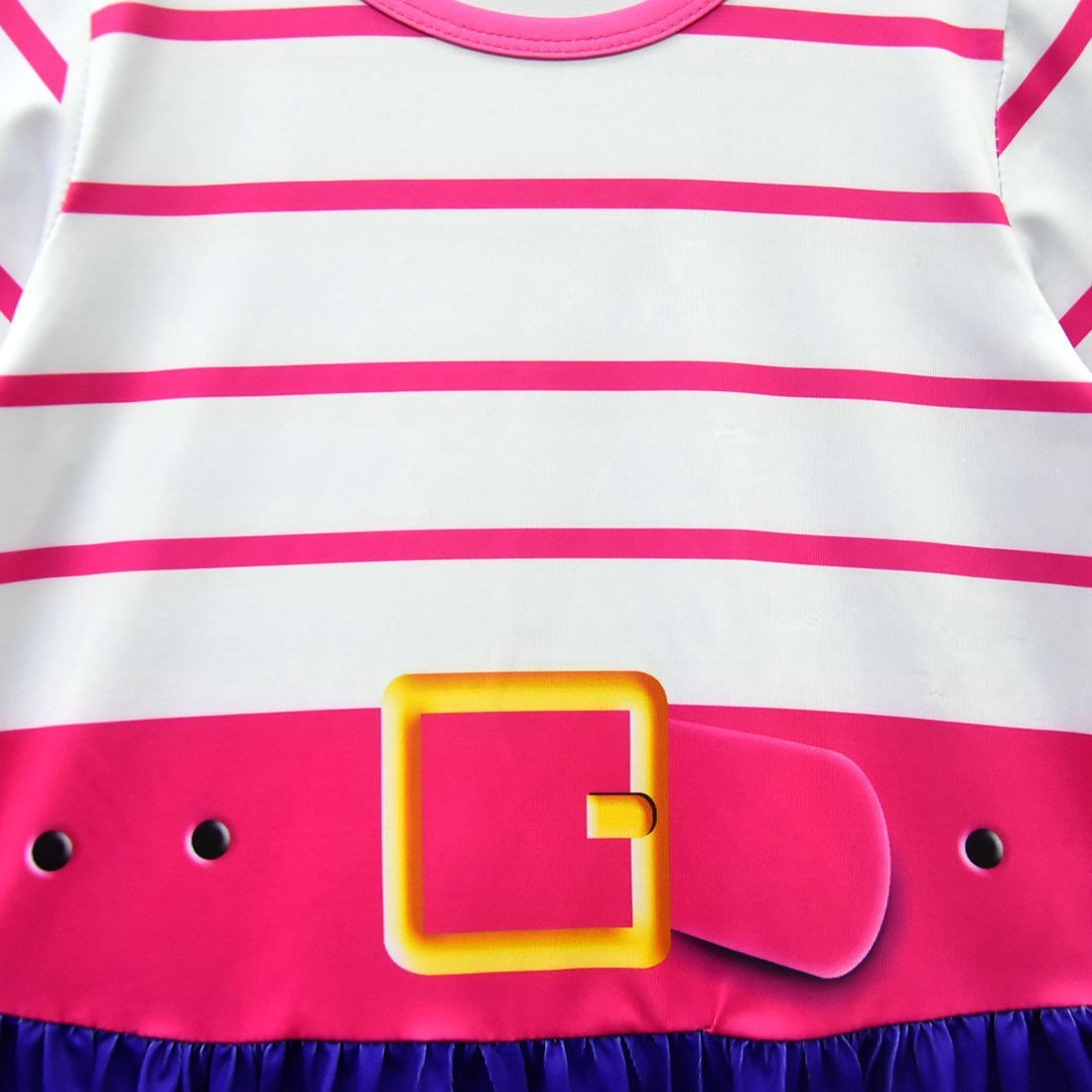 Fancy Nancy Cosplay Striped Long Sleeve Dress for Kids - Azufun