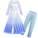 Elsa Show Yourself into the Unknow White Dress Frozen 2 For Toddler Girls - Azufun