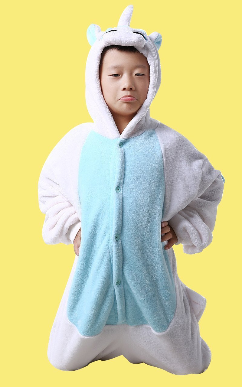 Unicorn Kids kigrumi Onesies Hoodie Animal Costume Pajamas - Azufun