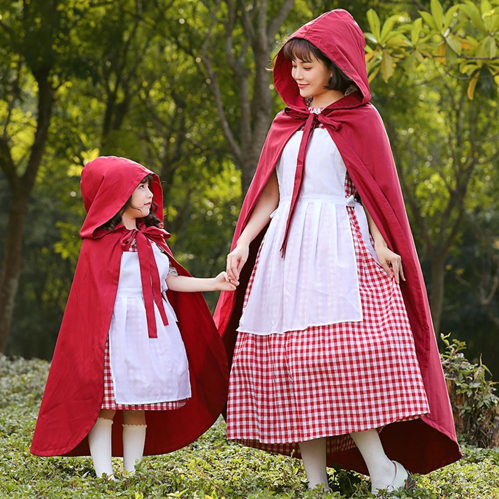 Little Red cosplay costumes dress for mom and me - Azufun