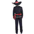 Mexican Mariachi Costume Sombrero Day of The Dead Halloween Cosplay Outfit For Kids Adults - Azufun