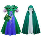 Green Hocus Pocus Winifred Sanderson Cosplay Suit Costume Dress Outfits for kids - Azufun