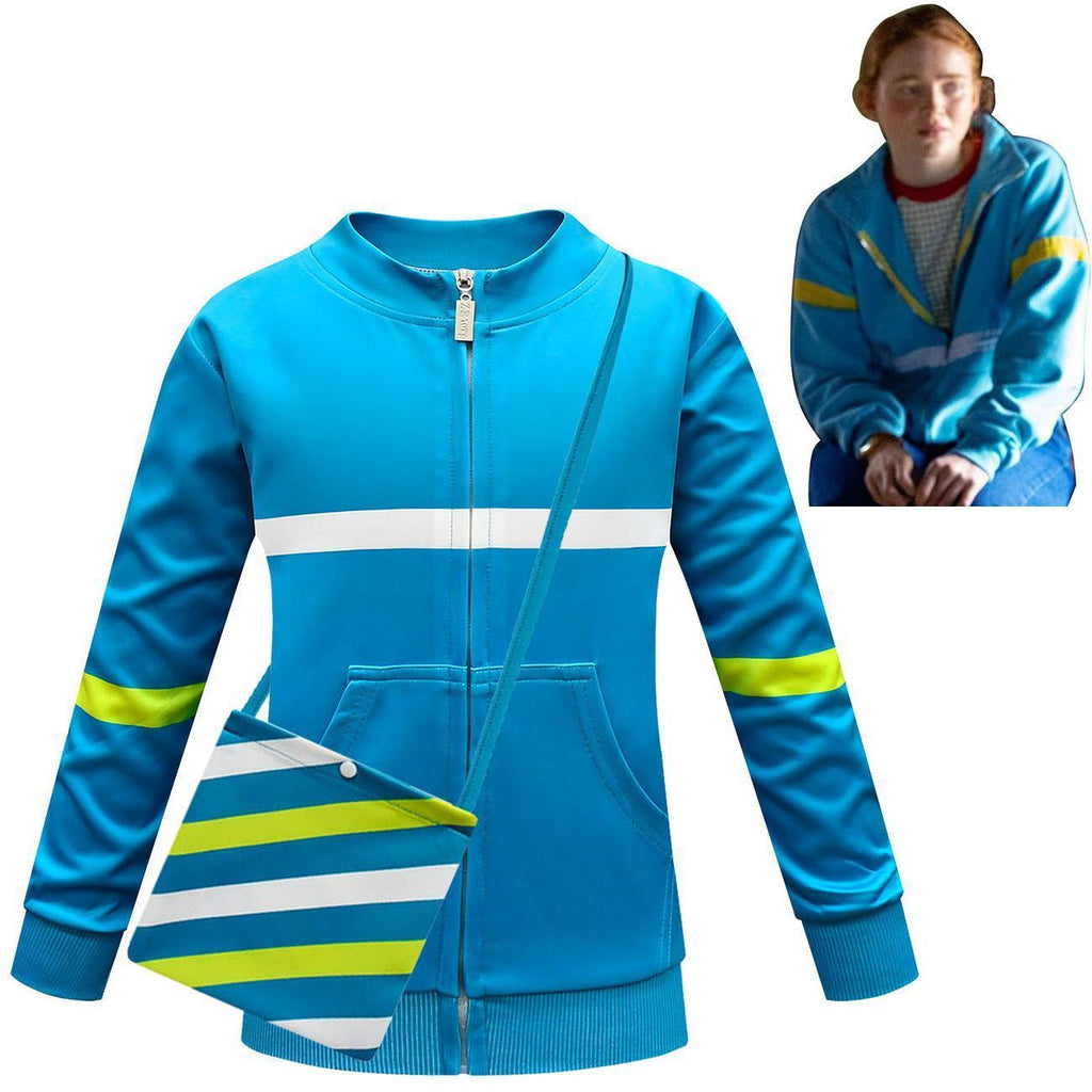 Kids Stranger Things 2 Versatile Cardigan Coat Zip-Up Cosplay Costumes - Azufun