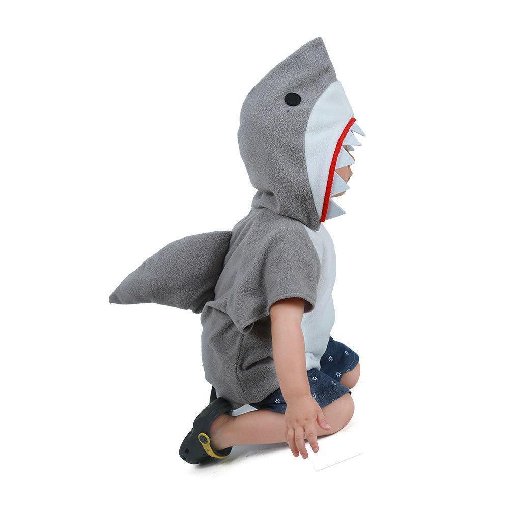 Halloween Fancy Party Shark Hooded Animal Cosplay Costume for Kids - Azufun