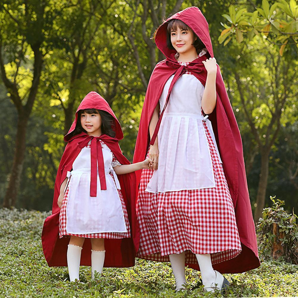 Little Red cosplay costumes dress for mom and me - Azufun