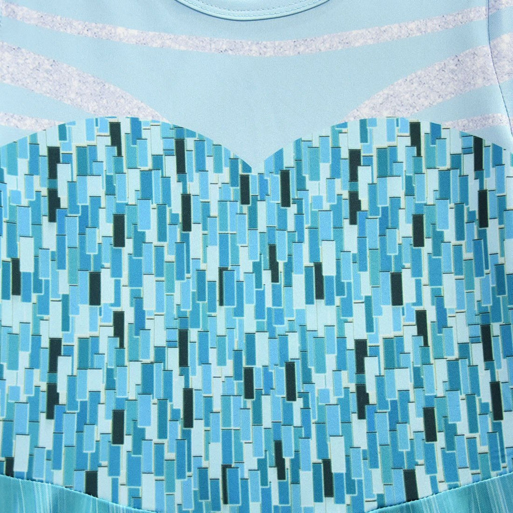 Frozen Girls Dresses Cartoon Cosplay Snow Queen  Princess Elsa For Kids - Azufun