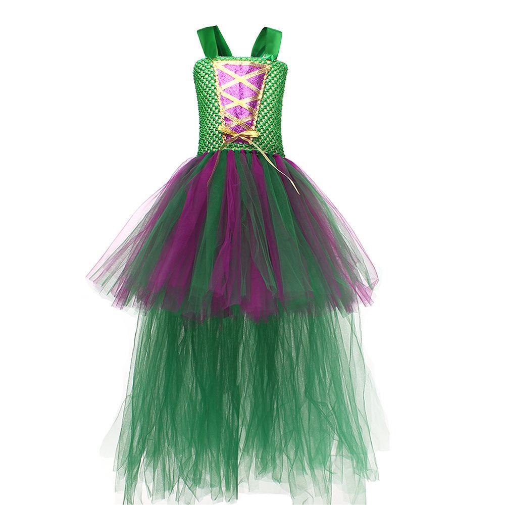 Girl Hocus Pocus Sanderson sisters Winifred Sarah Mary Tutu Dress for kids Halloween Cartoon Costume - Azufun