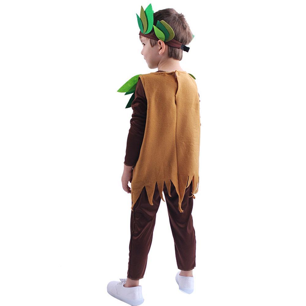 Green Plant Tree Cosplay Costume Halloween Outfit Children Stage Party Show Dress for Kids