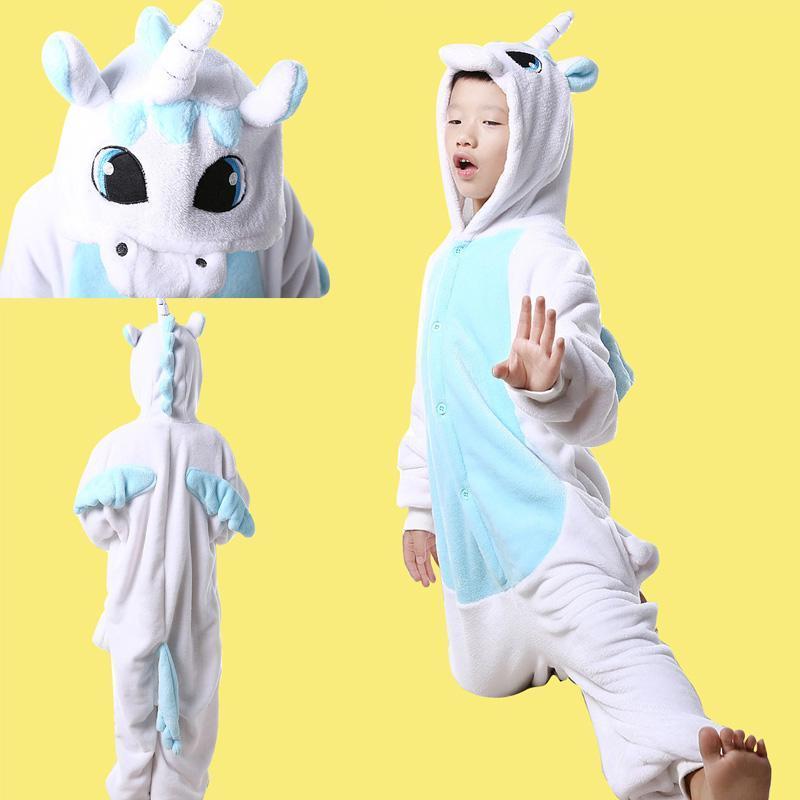 Unicorn Kids kigrumi Onesies Hoodie Animal Costume Pajamas - Azufun