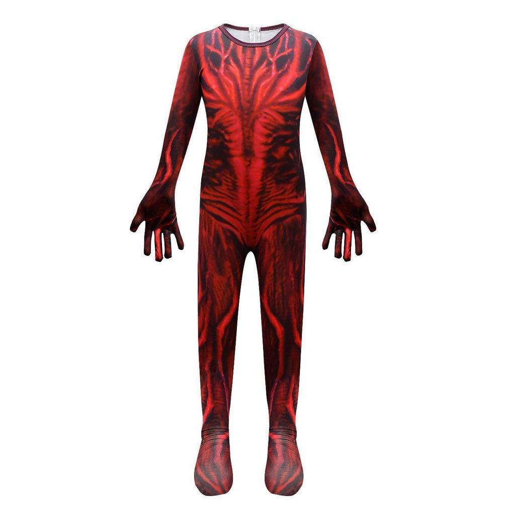 Blue Stranger Things 4 Cosplay Costumes Jumpsuit Romper Halloween Outfit For Kids - Azufun