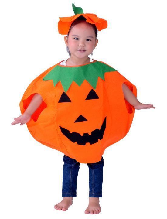 Children's Halloween Party Costume Jackolantern Pumpkin Kid Child - Azufun
