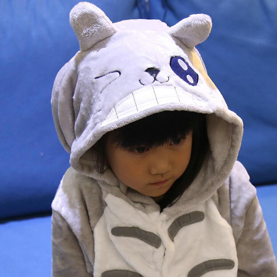 Kid Onesies Hoodie Blink Totoro Animal Kigurumi Pajamas - Pajamasbuy